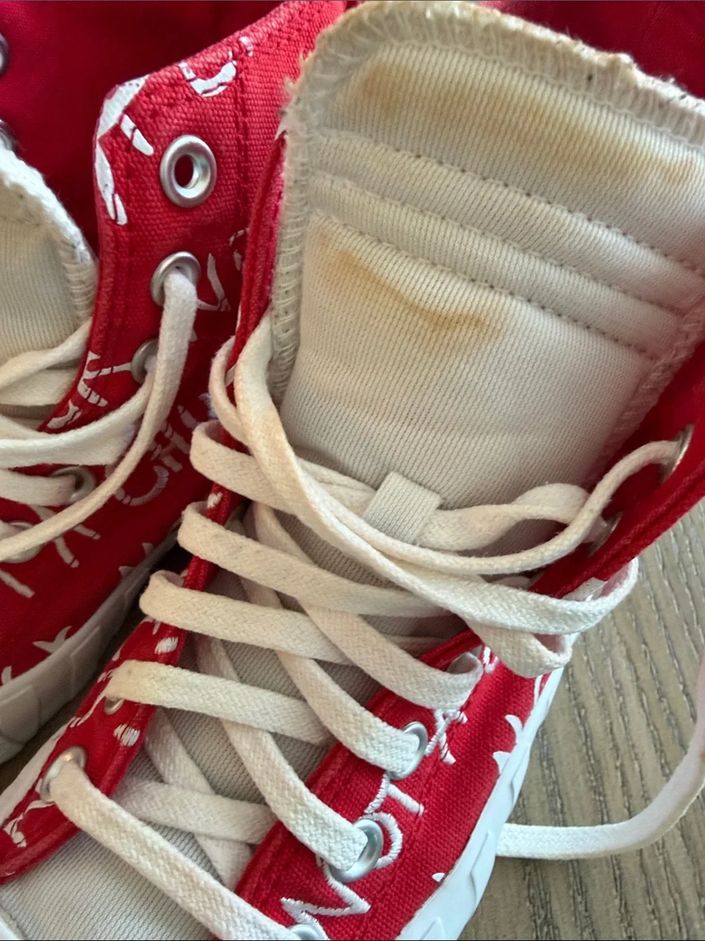 Converse kid’s UNT1TL3D High Top Red White 171965C All Star Skate